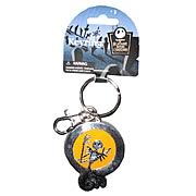 Key Chains > Nightmare Before Christmas - Celebrate Christmas and Halloween...any time of year! Stunning pewter key chain featuring Jack Skellington from  The Nightmare Before Christmas . Take Jack with you anywhere! Nightmare Before Christmas Jack Skellington Color Pewter Key Chain. This stunning color pewter key chain features the one and only Jack Skellington! Give your keys some nightmarish style - order yours today! Measures about 2 1/2-inches tall x 2-inches wide x 1/8-inch deep.: Sizes 