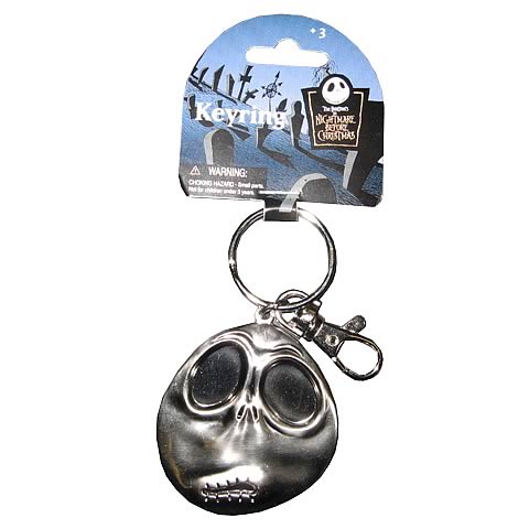 NBX Jack Skellington Scared Face Pewter Key Chain