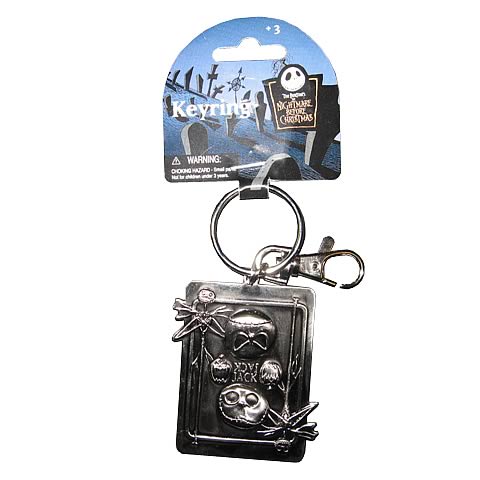 NBX Double Jack Skellington Pewter Key Chain