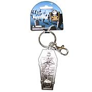 Key Chains > Nightmare Before Christmas - Celebrate Christmas and Halloween...any time of year! Stunning pewter key chain featuring Jack Skellington from  The Nightmare Before Christmas . Take Jack with you anywhere! Nightmare Before Christmas Jack Skellington Logo Coffin Pewter Key Chain. This stunning pewter key chain features the one and only Jack Skellington, resting peacefully inside a coffin! Give your keys some nightmarish style - order yours today!: Sizes 