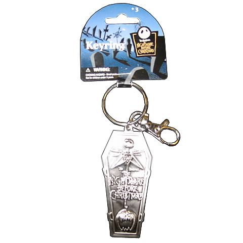 NBX Jack Skellington Logo Coffin Pewter Key Chain