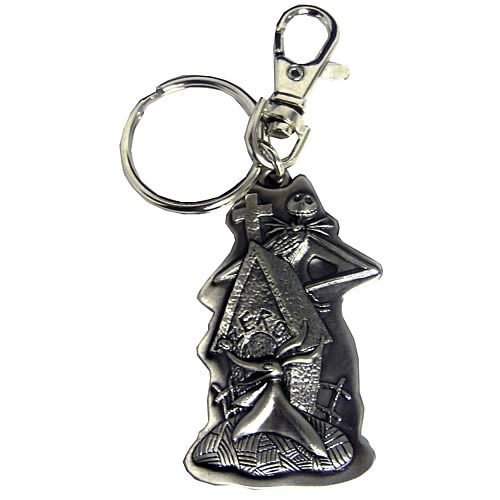 NBX Jack Skellington and Zero Doghouse Pewter Key Chain