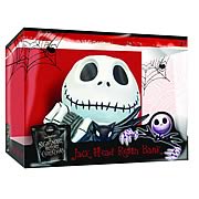 Banks > Nightmare Before Christmas - Get a head on your savings with this Nightmare Before Christmas Bank!    The Jack Skellington Bank is from  The Nightmare Before Christmas.     Fully painted and highly detailed  NBX  bank also makes a great paperweight or holiday decoration!       Get a head on your savings with this Nightmare Before Christmas Bank!  With the Jack Skellington Bank, you can ornament your office in  NBX  style as this Nightmare Before Christmas Jack Skellington Head Resin Bank features Jacks head as a cute bank, complete with a removable lock at the bottom slit on the back of his head for coins. This fully painted and highly detailed Nightmare Before Christmas Bank also makes a great paperweight or holiday decoration!: Sizes 