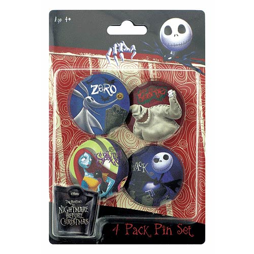 Nightmare Before Christmas Pin Set 4-Pack