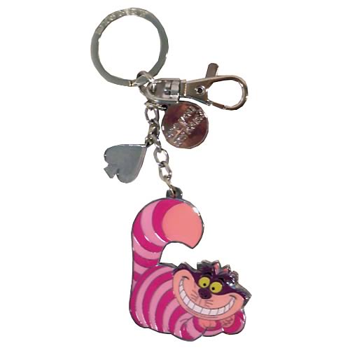 Alice in Wonderland Cheshire Cat Dangle Pewter Key Chain