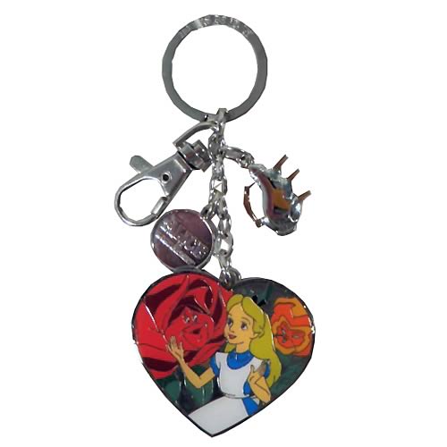 Alice in Wonderland Golden Afternoon Dangle Pewter Key Chain