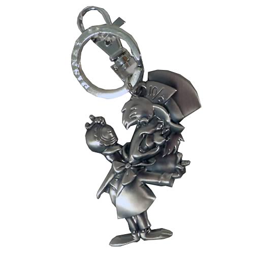 Alice in Wonderland Mad Hatter Pewter Key Chain
