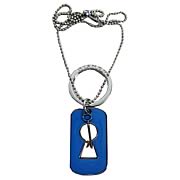 Alice in Wonderland Key Hole Dog Tag Pewter Key Chain