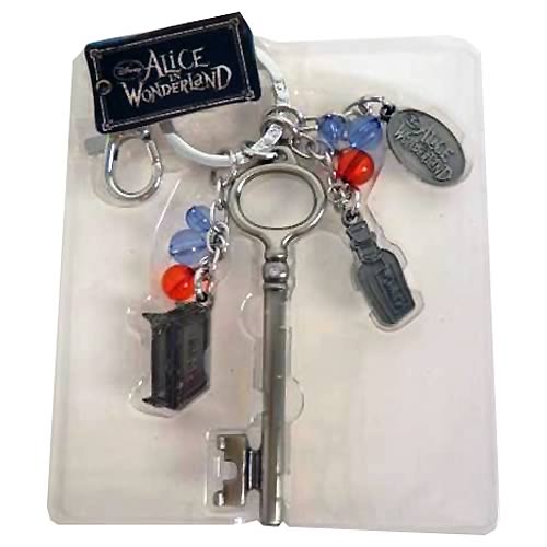 Alice in Wonderland Round Hall Key with Charms Key Chain