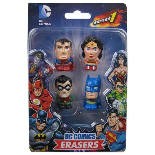 DC Comics Superhero Eraser Set A 4-Pack