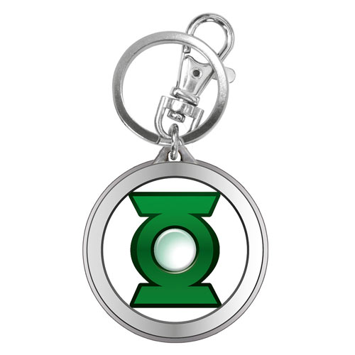 Green Lantern Logo Colored Pewter Key Chain
