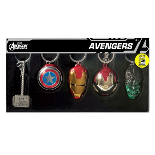Avengers Faces Pewter Key Chain 5-Pack - SDCC 2016 Exclusive