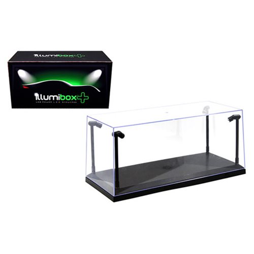 IllumiBox 14-Inch LED Light Crystal Clear Black Showcase
