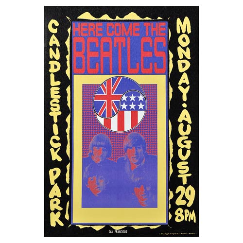 The Beatles Candlestick Park 1966 Ad Large Canvas Print