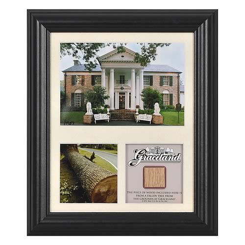 Elvis Presley Graceland Framed Photo with Piece of Tree