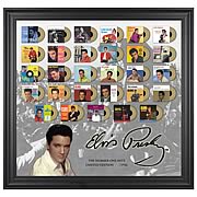 Elvis Presley Number One Hits Framed  with Gold Mini Records