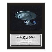 Star Trek The Next Generation Enterprise NCC-1701-D Plaque