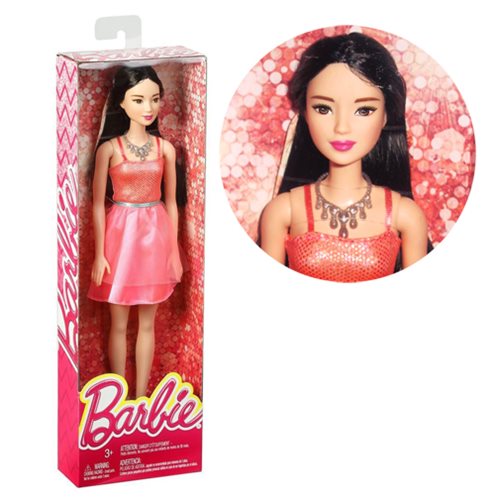Barbie Glitz Coral Dress Doll
