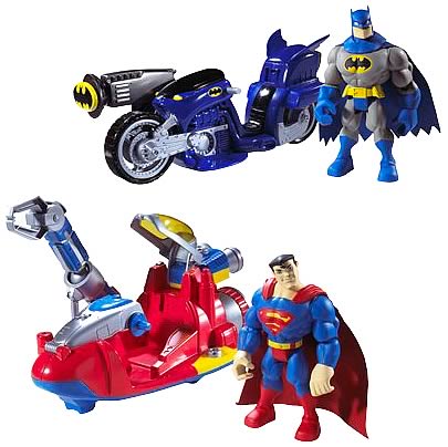 DC Super Friends Batman and Superman Vehicle Case