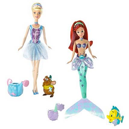 Disney Princess Bath Beauty Dolls Wave 1 Revision 1 Set