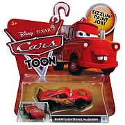 Pixar Cars Toon Character Burnt Lightning McQueen Vehicle