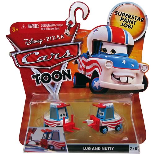 Pixar Cars Toon Character Lug and Nutty Vehicles