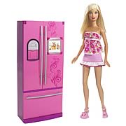Barbie Pink Doll and Refrigerator