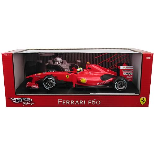 Hot Wheels Ferrari 2009 F60 Racing Line 1:18 Scale Massa Car