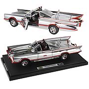 Batman Hot Wheels 1966 1:18 Scale Elite Chrome Batmobile Picture