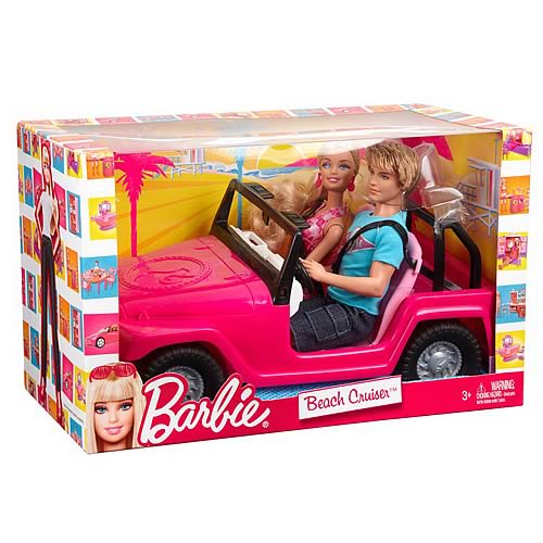 Barbie Beach Cruiser Vehicle with Dolls