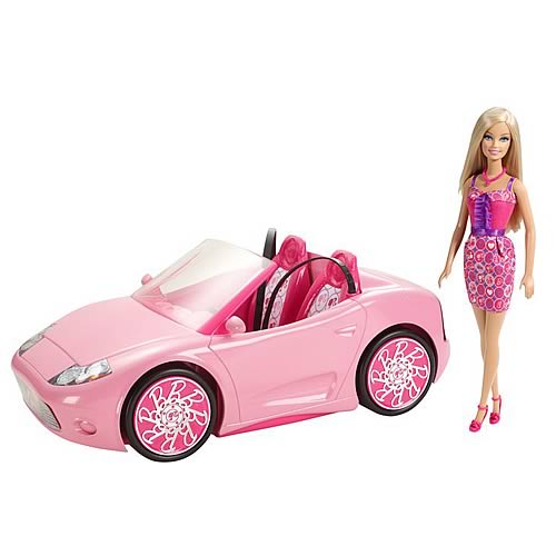 Barbie Glam Convertible Car and Doll Vehicle