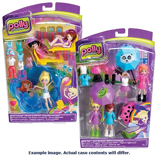 Polly Pocket Rainy Day and Poolin' Around Dolls Case