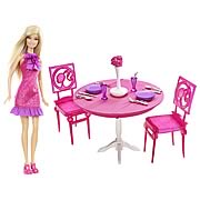 Barbie Doll and Dining Room Playset