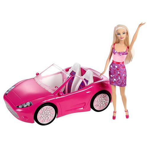 Barbie Doll And Glam Convertible Vehicle Set