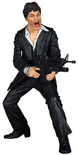 Scarface Realistic-Style Black Suit Action Figure