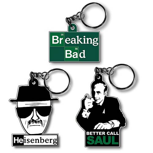 Breaking Bad Rubber Clip-On Key Chain Set