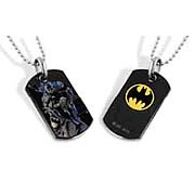 Batman Crouching Dog Tag Necklace