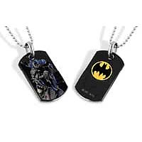 Batman Crouching Dog Tag Necklace