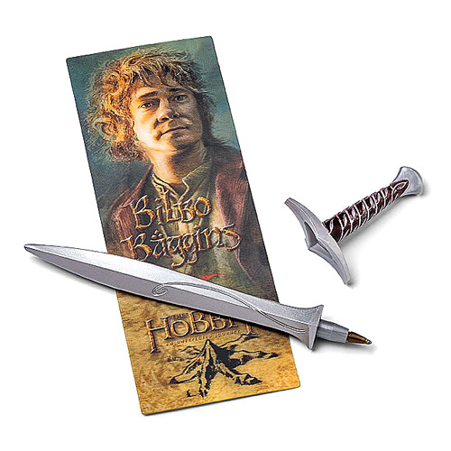 Hobbit Movies Bilbo Baggins Sting Sword Pen and Bookmark Set
