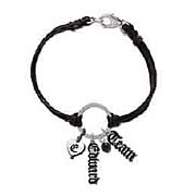 Twilight Eclipse Circle Cord Charm Bracelet Team Edward