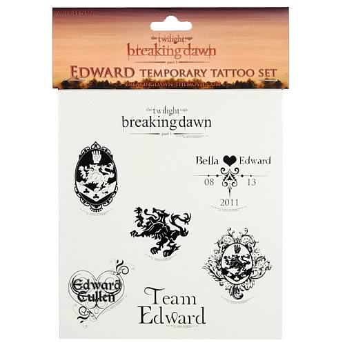 Twilight Breaking Dawn Edward Temporary Tattoo