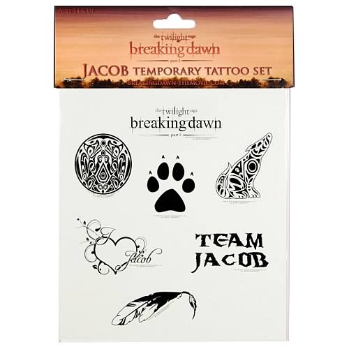 Twilight Breaking Dawn Jacob Temporary Tattoo