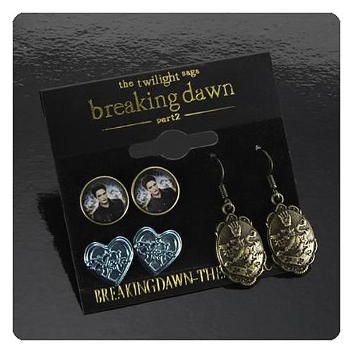 Twilight Breaking Dawn Part 2 Edward Earrings 3-Pack