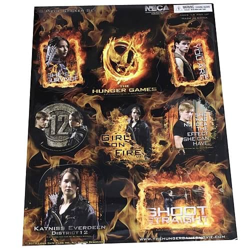 Hunger Games Movie Sticker Set 8-Pack