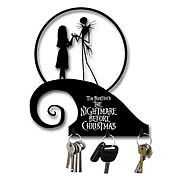 Home DÃ©cor > Nightmare Before Christmas - Add some Halloweentown flair to your home! Mountable metal key hooks featuring Jack and Sally from  The Nightmare Before Christmas ! 3 hooks in one great gift! Add some Halloweentown flair to your home, with these Nightmare Before Christmas Spiral Hill Metal Key Hooks. Ready to mount in any room, these key hooks feature sillhouettes of Jack Skellington and Sally atop Spiral Hill, from Tim Burtons classic  The Nightmare Before Christmas . Order yours today!: Sizes 
