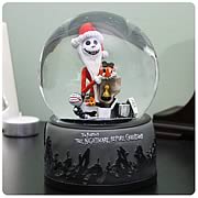 Snow Globes > Nightmare Before Christmas - From Halloweentown to your home! High-quality and hand-painted! Relive your favorite moments from  The Nightmare Before Christmas ! From Halloweentown to your home, spread some holiday cheer with this Nightmare Before Christmas Santa Jack with Open Gifts Water Ball! Made from high-quality resin and hand-painted, this water ball features Jack Skellington as Sandy Claws surrounded by gifts, from Tim Burtons classic  The Nightmare Before Christmas. Order yours today!: Sizes 