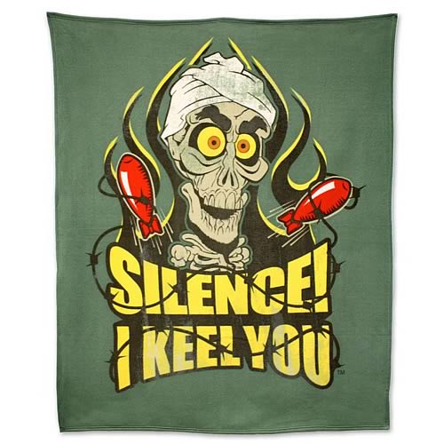 Jeff Dunham Achmed Silence! I Keel You! Fleece Bed Throw