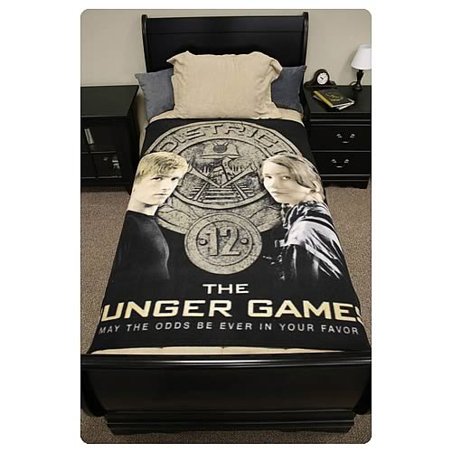 Hunger Games Movie Katniss and Peeta Polar Fleece Bed Throw