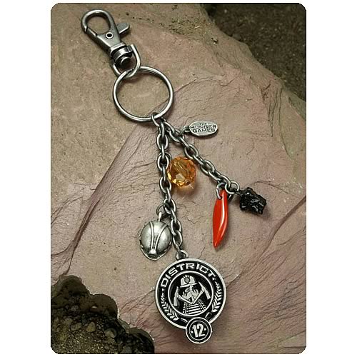 Hunger Games Movie District 12 Coal Mining Clip-On Key Chain
