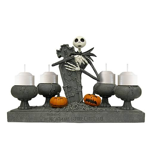 NBX Jack Skellington Tombstone Votive Candle Holder